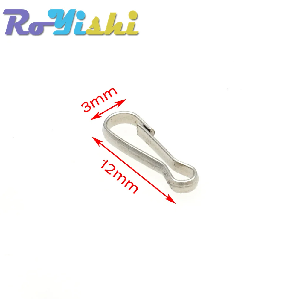 25 teile/paket Multi-Size-Metall Geldbörse Reiß verschluss zieht Schnapp feder Haken Paracord Lan yards Lariat Telefonkarte ID Abzeichen halter – Detail 2