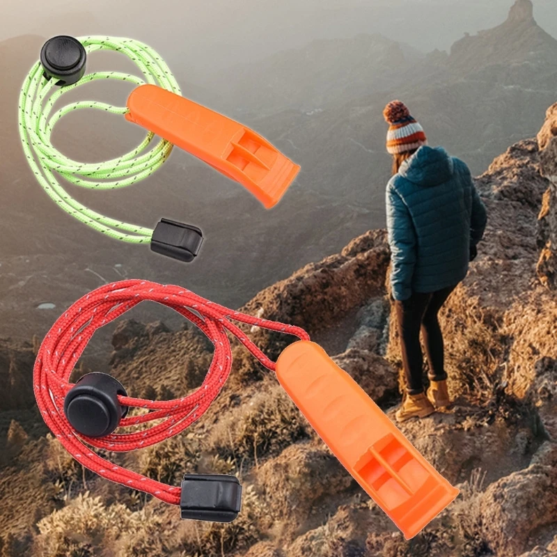 

Emergency Whistles Loud Survival with Adjustable Lanyard Clip, Reflective Stitching for Boatings Surfings Hiking