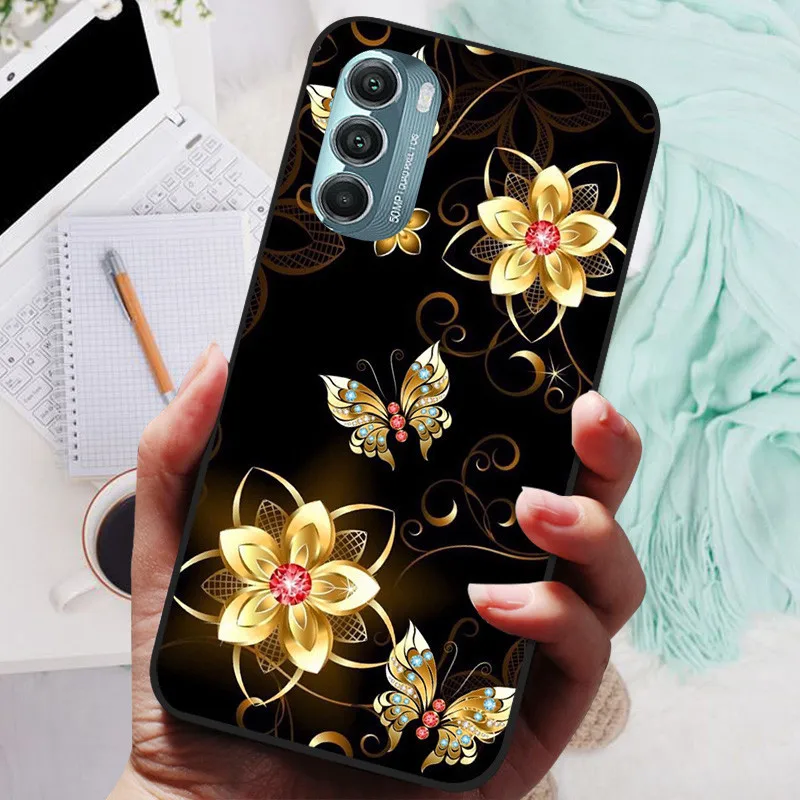 Lion & Wolf Black Silicone Soft Back Protective Case - Sleek & Stylish Cover