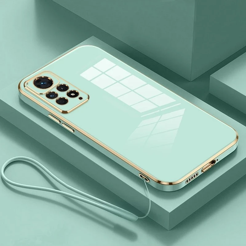 Luxury Plating Lanyard Silicone Soft Phone Case
