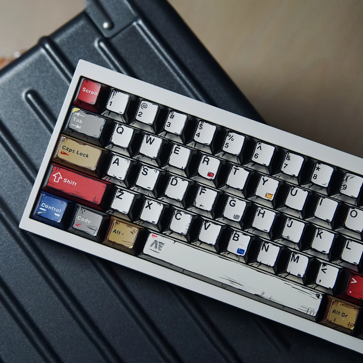 Spoit Iso Keyboard R6 Comic Mixed Lights PBT Keycaps Cherry Profile Five-sided Dye Sub Keycap ...