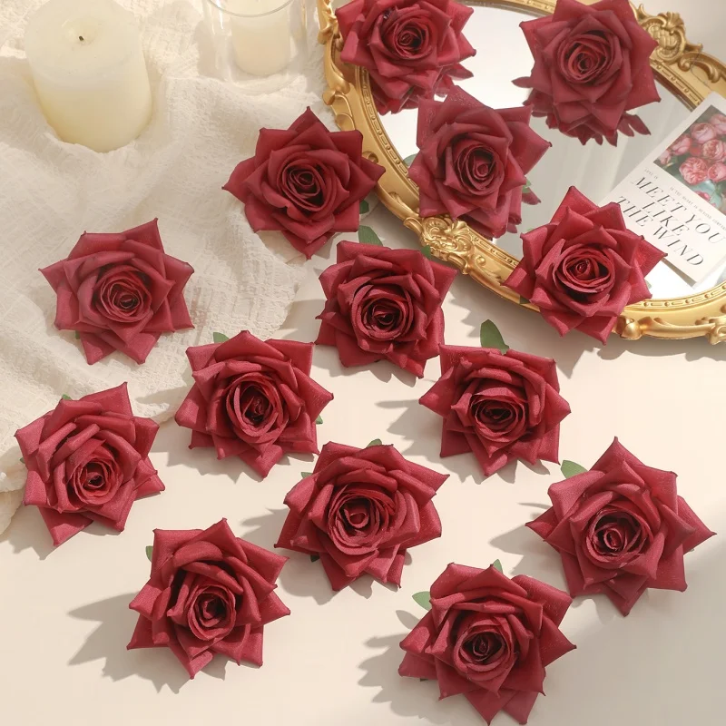 5 Stücke Rose Künstliche Blumen 6 CM Gefälschte Blume Für Wohnkultur Hochzeit Ehe Dekorationen Ornamente Handwerk Geschenke Girlande Zubehör
