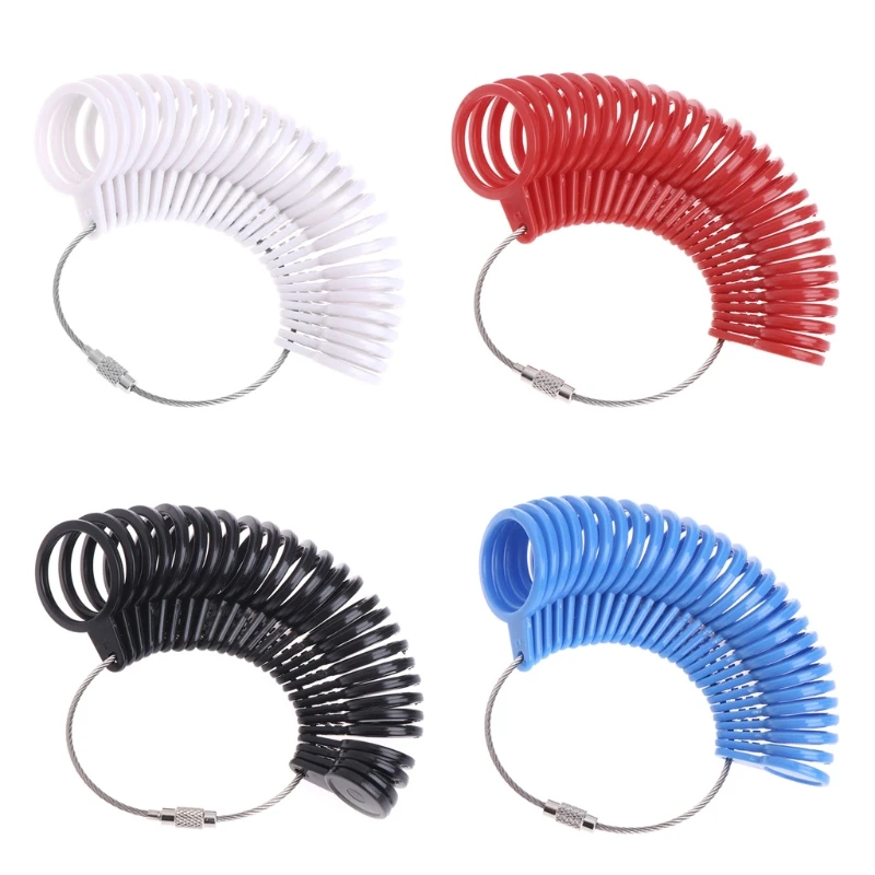 

10PCS Finger Ring Sizer Plastic Jewelry Making Measurement Mandrel Standard Size Tool Ring on Finger Measure Ring Accessories