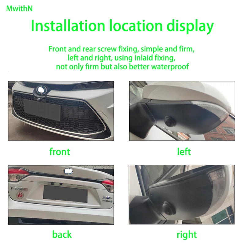 Car 360 camera 360 panoramic camera 360 degree camera used for Android multimedia machines with built-in 360 APP function WDR wide dynamic range clear image