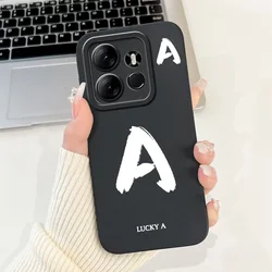 Chic Alphabet Pattern Silicone Phone Case - Simple Fashion Design for Tecno Pop 7 (TYhei - 7A)