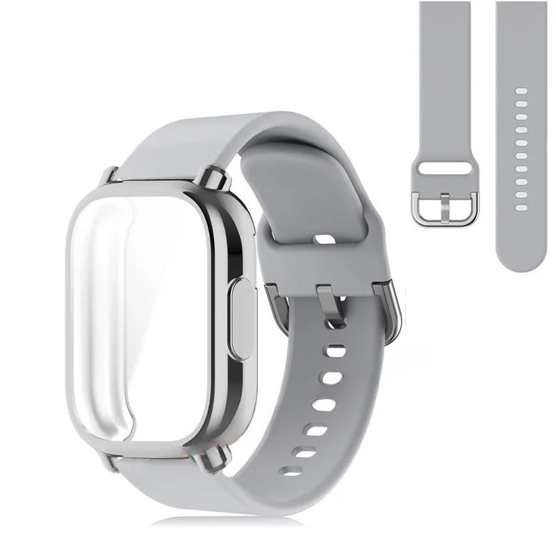 Silicone Strap & Full Cover Soft TPU Protective Case