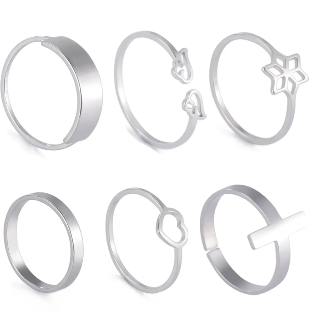 Persönlichkeit Blume Dünne Ringe Für Frauen Koreanische Mode Einfache Herz Hochzeit Paare Ringe Schmuck Hochzeit Zubehör Geschenk