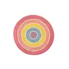 Rainbow Fluffy Carpet For Living Room Soft Babi Mats Hairy Nursery Play Mat For Children Round Plush Bedroom Rugs Soft Foot Mat 3