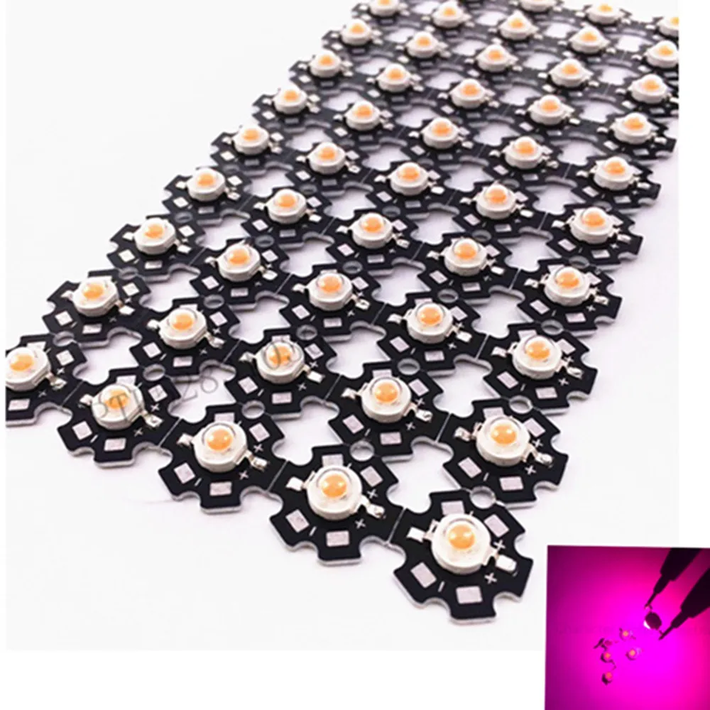 

3w full spectrum led grow chip with PCB star led grow lights ,broad spectrum 400nm-840nm led diode for indoor plant