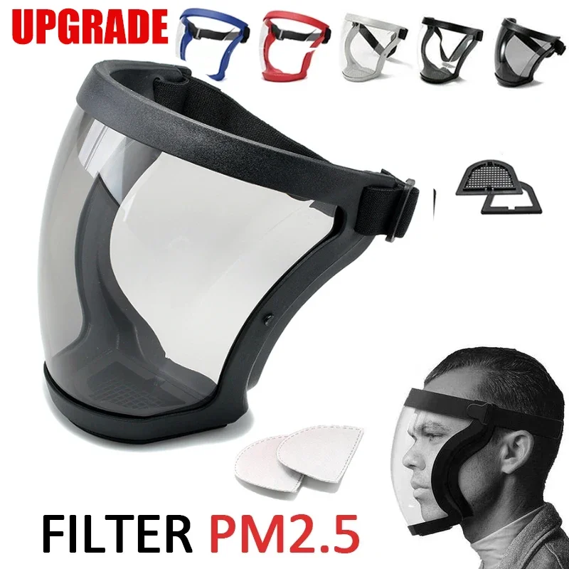 Work Protection Mask Full Face Protector Shield Transparent Facial Protector Face Protective Screen Kitchen Accessories Gadgets work protection mask