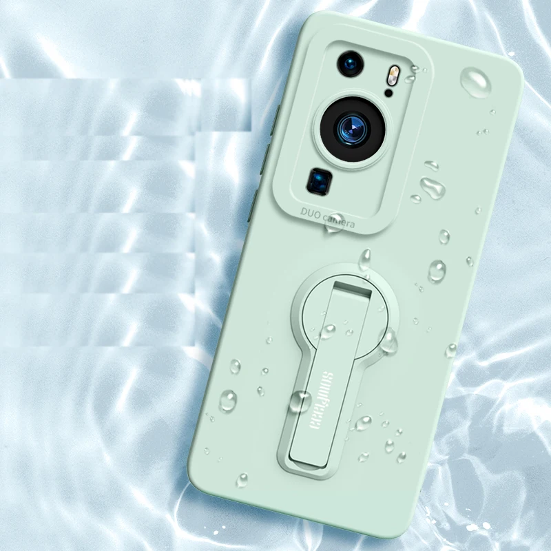 Silicone Phone Case with Camera Protection and Holder - Soft Cover