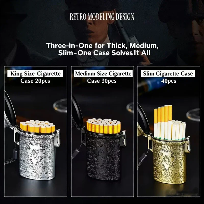 Stylish Embossed Waterproof Cigarette Case - Personalized Compact Outdoor Smoking Accessory