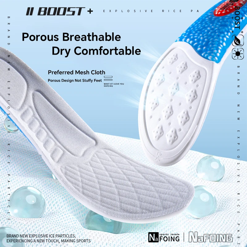 Sport Insoles 1Pair 4D Cloud Technology Soft High Elasticity PU Air Cushion for Men Women Feet Care Orthopedic Insole