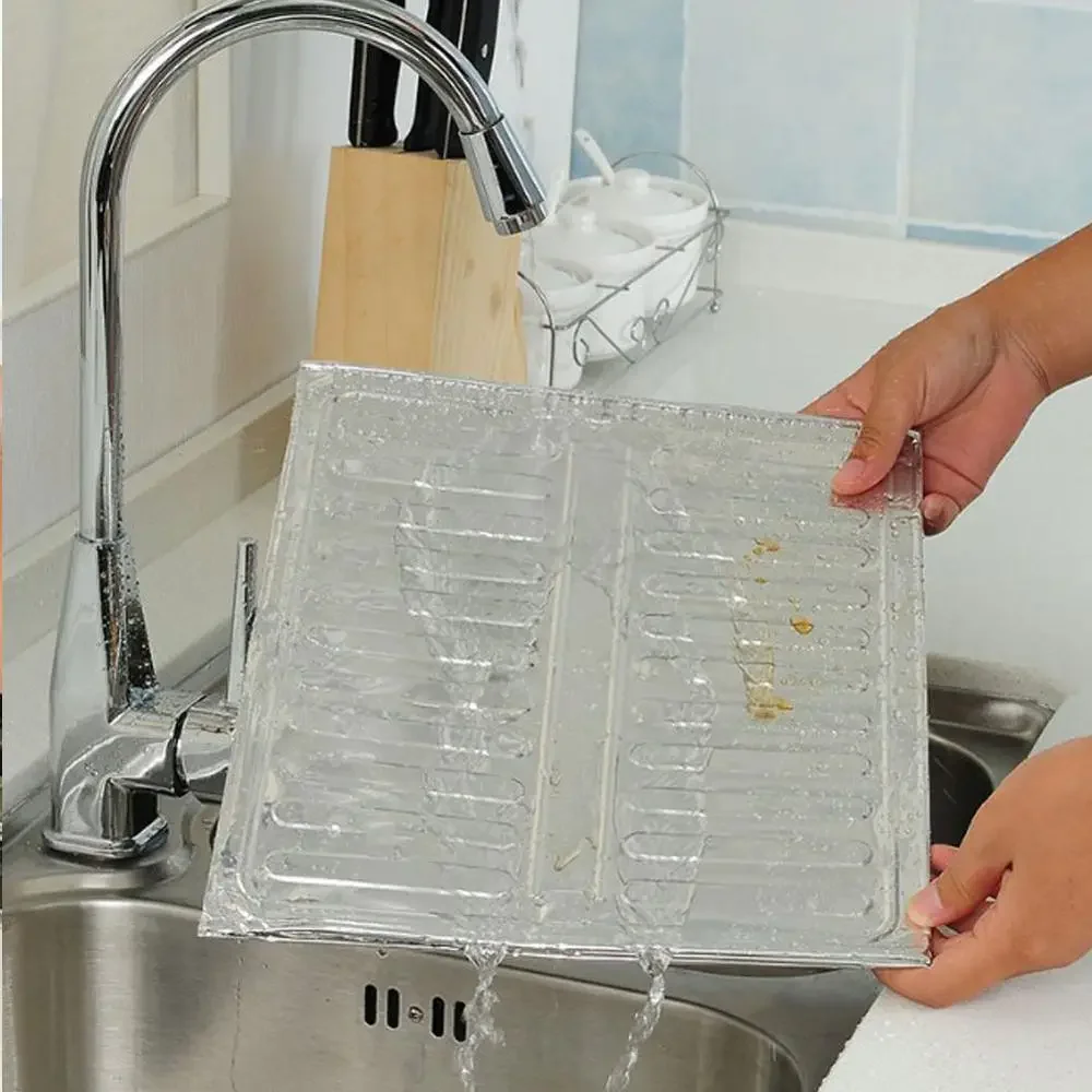 Kitchen Aluminium Anti-oil Plate Foldable Stove Heat Insulation Splash Proof Baffle Wall Protected Screens Accessories