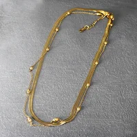 Stainless Steel Vintage Textured Delicate Necklace - Image 2