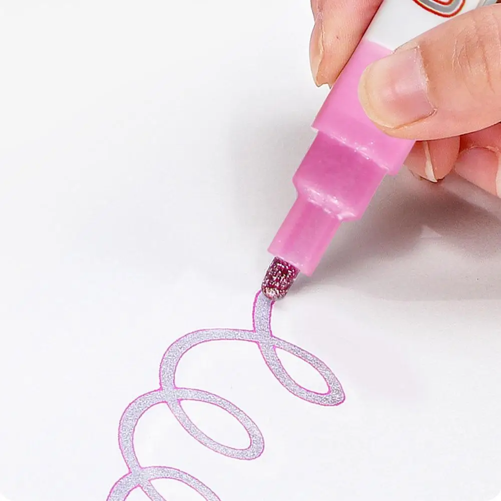 이중선 윤곽 아트 마커 펜, DIY 그래피티 윤곽 마커, 일기 펜, 포스터 스크랩북 마커 펜, 하이라이터 R0s6