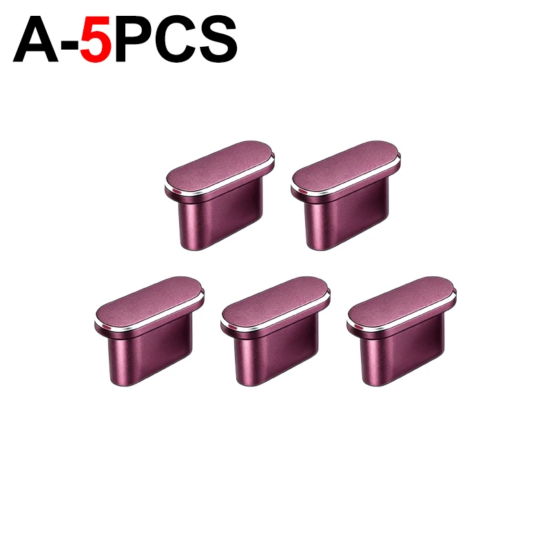Premium Metal USB Type-C Dust Plug - Charging Port Protector Cover Cap Stopper (1-5 Pack)