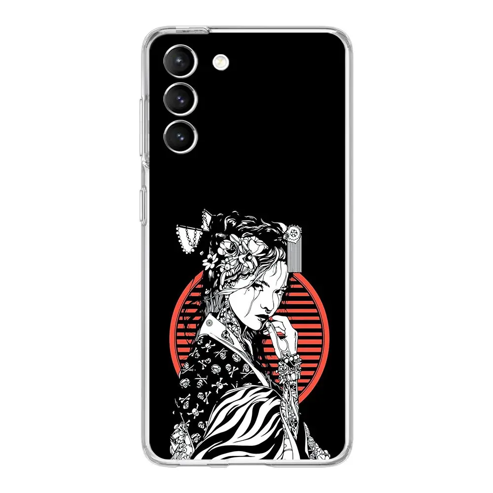 Japanese Bushido Samurai Clear Silicone Phone Case Cover