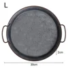 High quality Metal Bread Tray With Handle Old Iron Home Decor Tableware Plate with handle round tray for food & home photo prop 6