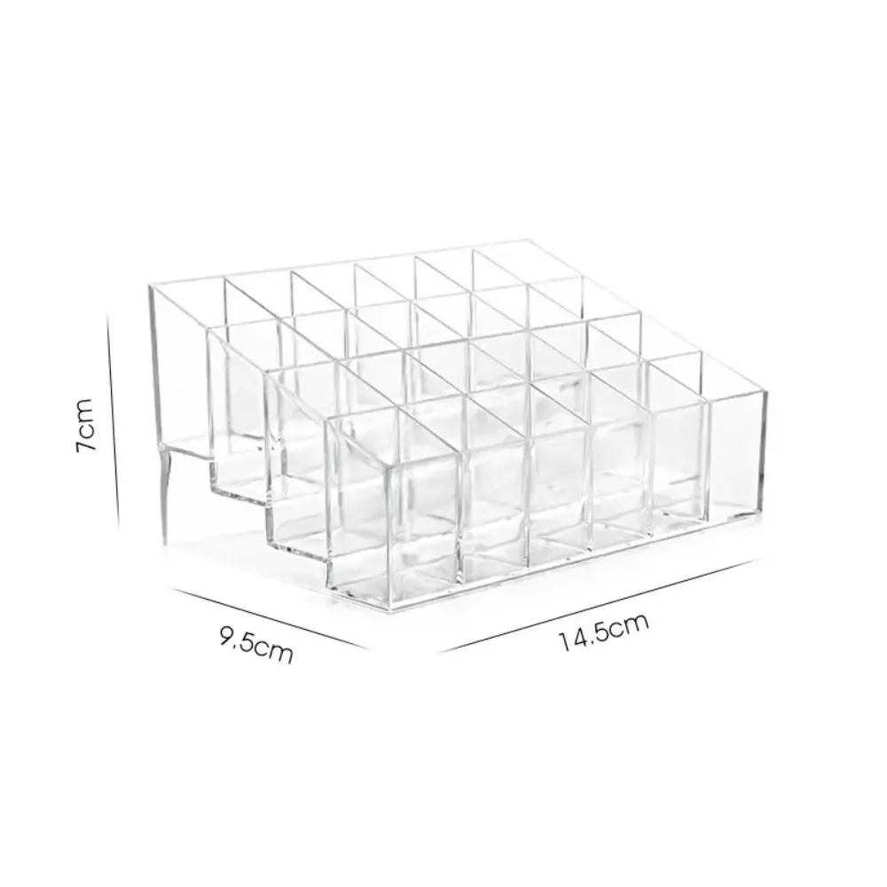 Lipstick Holder 24 Grid Lipstick Holder Acrylic Cosmetics Storage Box Store And Sort Lipstick Nail Polish And Jewelry Display Rack