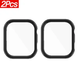 Enhanced Soft TPU Case with Scratch - resistant Screen Protector for Smartwatch Accessories (2 Black)