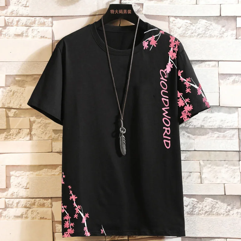

190KG 13XL Summer Loose Short-sleeved T-shirt Big Size Red Hip Hop Plus Size Half-sleeved T-shirt 9XL 10XL 12XL Mens T Shirts