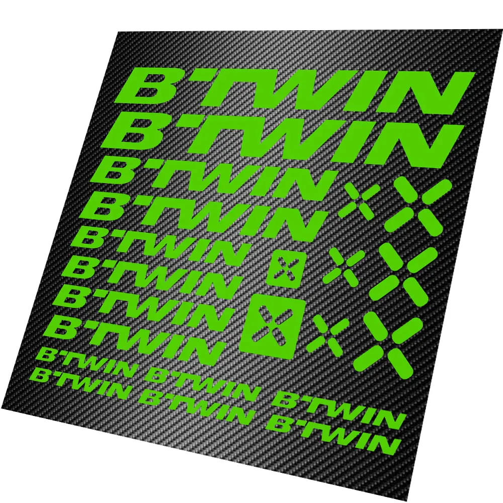 Compatible For BTWIN Bicycle Frame Vinyl Decals Sticker Set