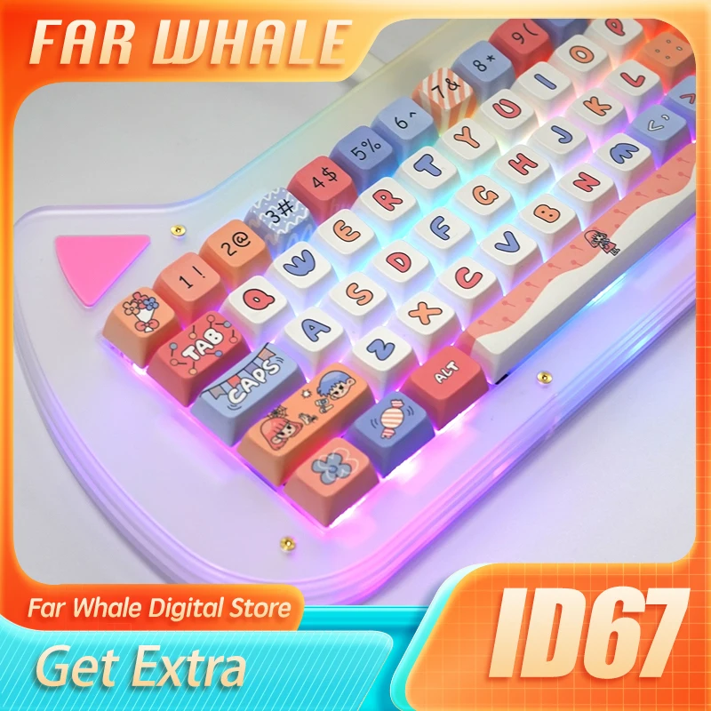 

ID67 Cat Mechanical Keyboard Keydous 65% Cat Stacking Pile Customized Rgb Dual Mode Bluetooth Gaming Keyboard For Gamer