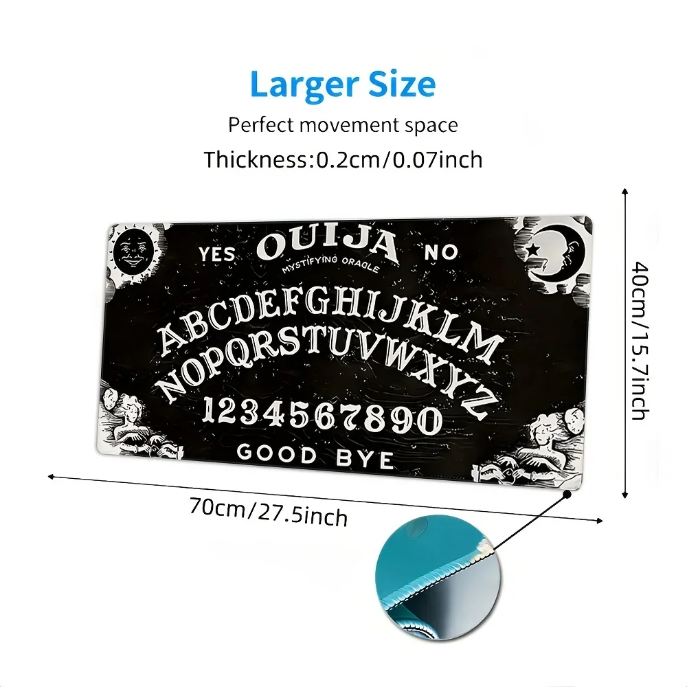 Vintage Ouija Board Mouse Pad with Non-Slip Rubber Base Smooth Surface Desk Mat