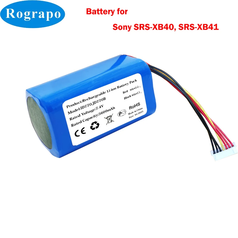New Battery 6800mAh/5600mAh ID770,JD770B,ID659B for Sony SRSXB40, SRS