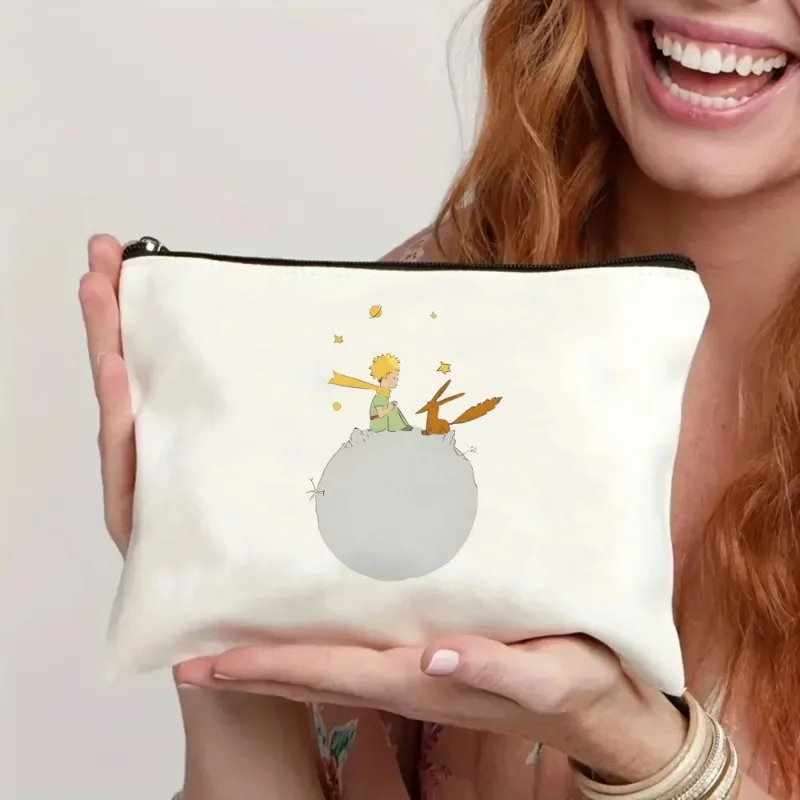 Harajuku Women's Fashion Makeup Bag Little Prince Earth Space Fashion Storage Bag Environmental Protection Large Capacity Wallet 4