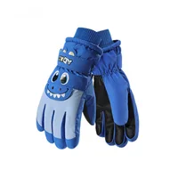 Children's Warm Ski Gloves Winter Outdoor Windproof and Cold-proof Student Riding Non-slip Waterproof Touch Screen Velvet Gloves