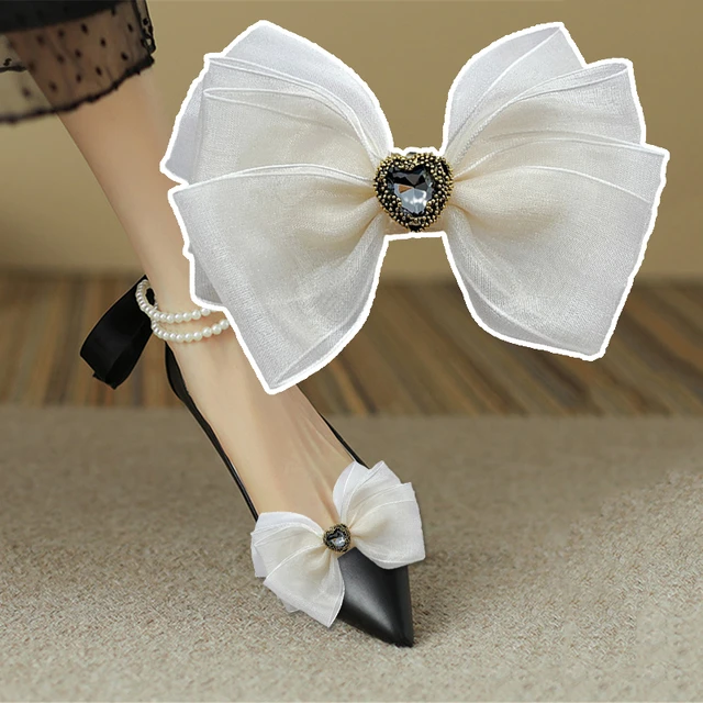 Bow Rhinestone Shoe Clips Detachable Women Shoe Accessories Elegant  Handmade Shoe Embellishment for Wedding Party Decor 2 Pcs - AliExpress