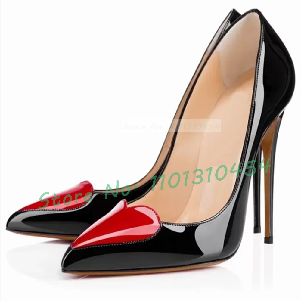 ladieshobbies.com - Red Bottom Black Patent Stilettos High Heels Women Pumps  Pointed Toe Large Size 11 15 Ladies Spring Mature Sexy Shoes Shofoo   high-heels-women-pumps-pointed