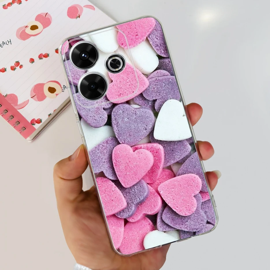 Colorful Flowers Painted Clear Silicone Phone Case - Soft Protective Cover