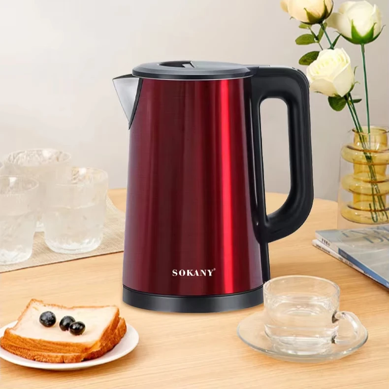 Houselin 1500W fast boiling electric teapot, 2.5L stainless steel kettle electric boiling water auto turn off electric kettle 2