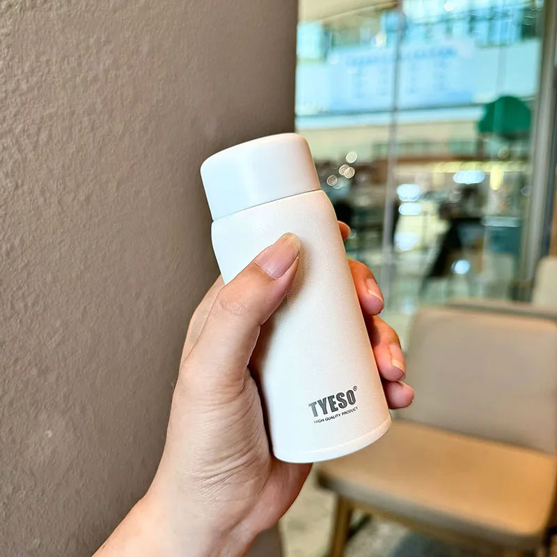TYESO Pocket Mini Thermos Water Bottle 150ML Cute Small Stainless