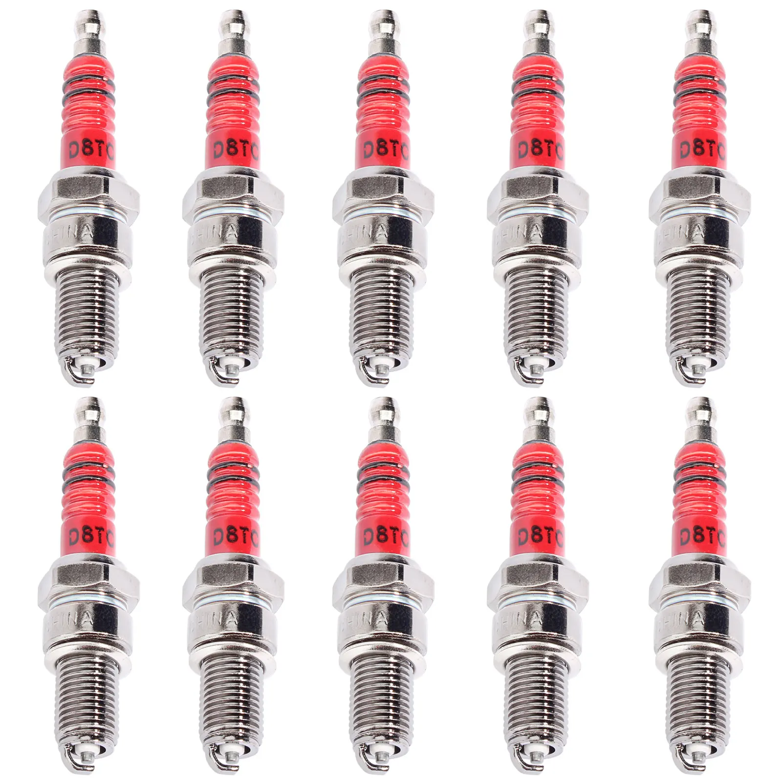 Свеча зажигания D8TC D8EA DR8EA 94703 куб. См 00333 CG125 CF250 CH250 ATV GY6 квадроцикл скутеры F650-10 шт. |