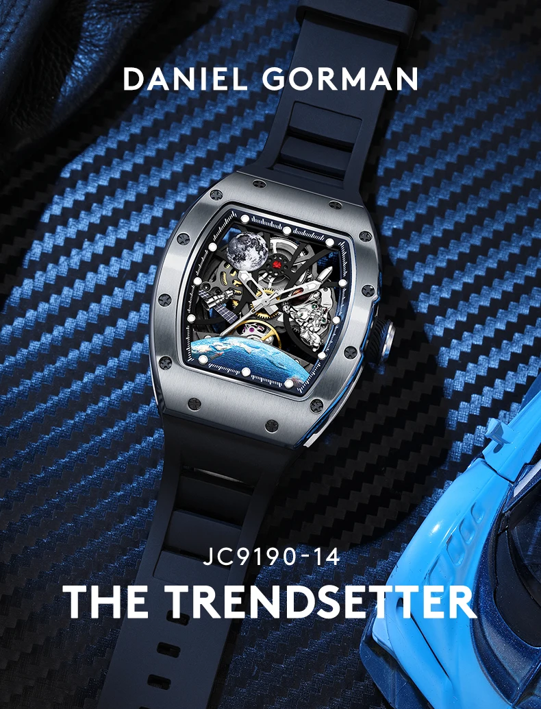 Luxuriöse Skelett-Automatikuhr für Herren mit Keramikgehäuse 42mm Sportliche Mechanische Armbanduhr Wasserdicht – Detail 1
