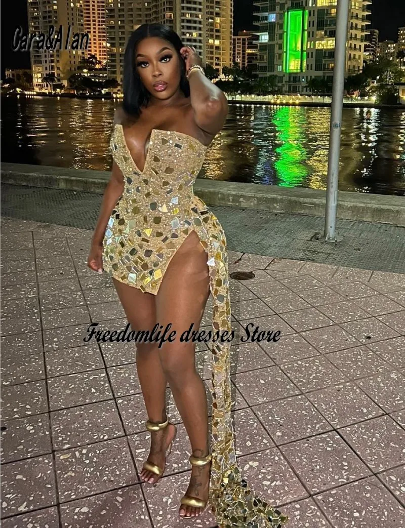 Crystal Party Dresses Women Luxury Vestidos de Gala Short Prom Gowns Black Girls Birthday Cocktail Wear Customized
