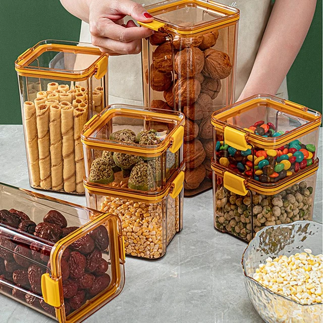 Food Storage Kitchen Container  Transparent Food Container Box - Storage  Box Cover - Aliexpress