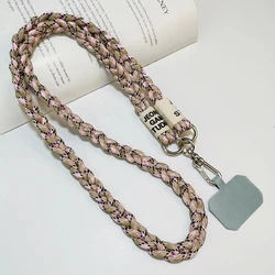 Outdoor Sports Braided Crossbody Phone Lanyard Strap - all phone case (Twist Black)