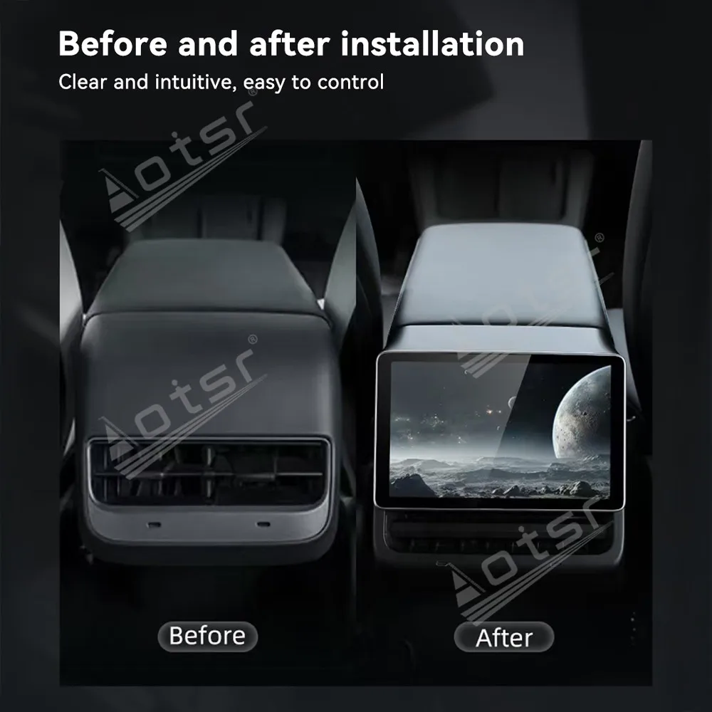 The Car Accessories of Rear Multi-Functional Entertainment Screen For Tesla Generation ISP Gold Ration Style