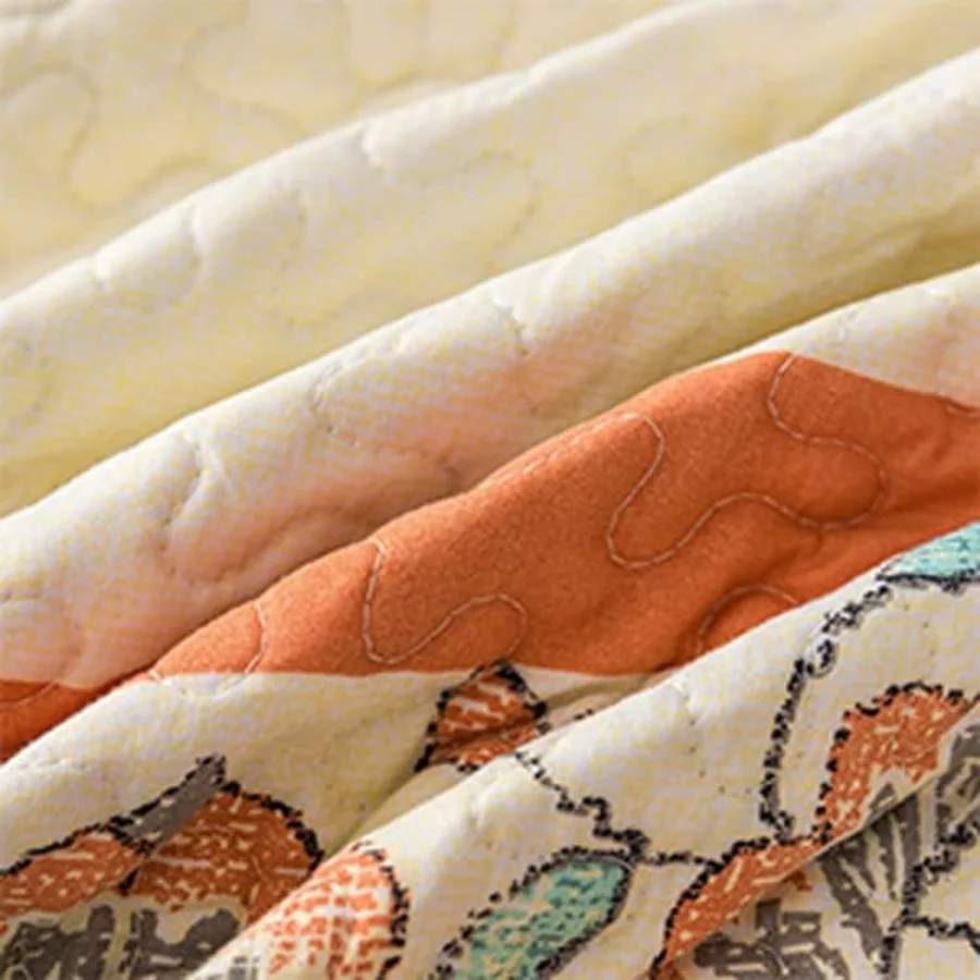 Bohemian Twin Size Cotton Comforter Quilt Set