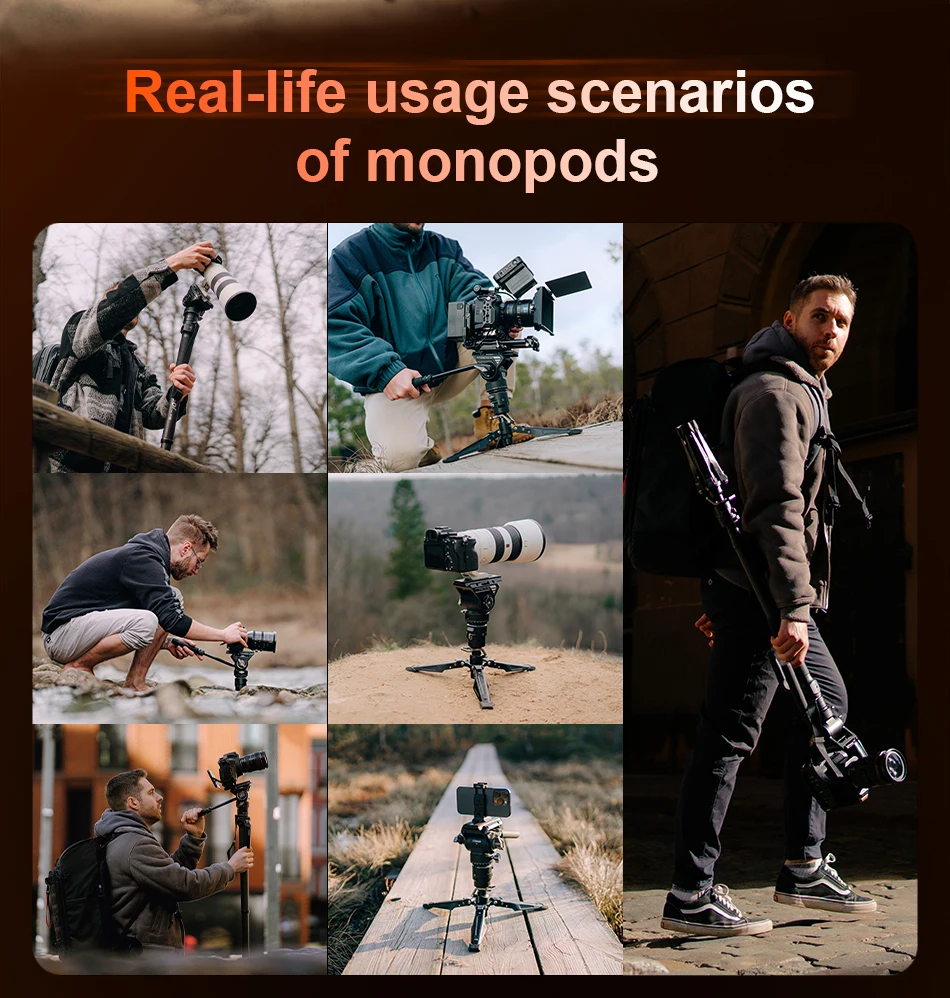 חצובה עם שחרור מהיר, צלחת למצלמת DSLR עם מעמד הרמה בלחיצה אחת
