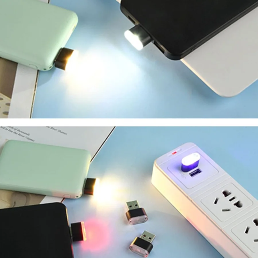 LED Light Night Light Mini Night Light Book Light Mini LED Light LED Desk Lamp Muunnn USB Plug Lamp Small Night Light Computer Mobile Power Charging Mini Book Lamps LED Eye Protection Square Reading Light