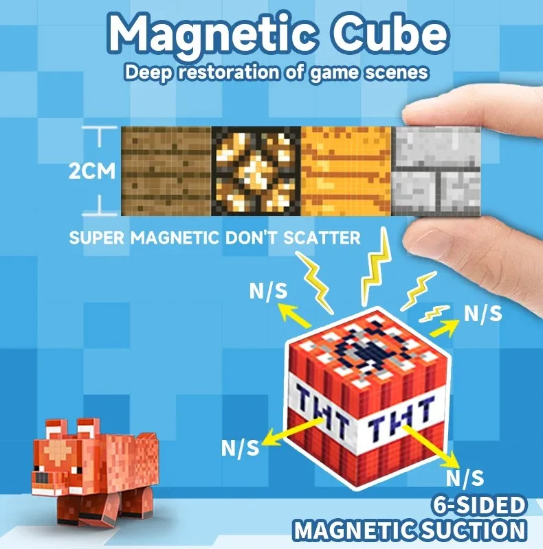 Magnetic Base Plate For Mine World DIY Magnetic Building Blocks Toys For Boys and Girls