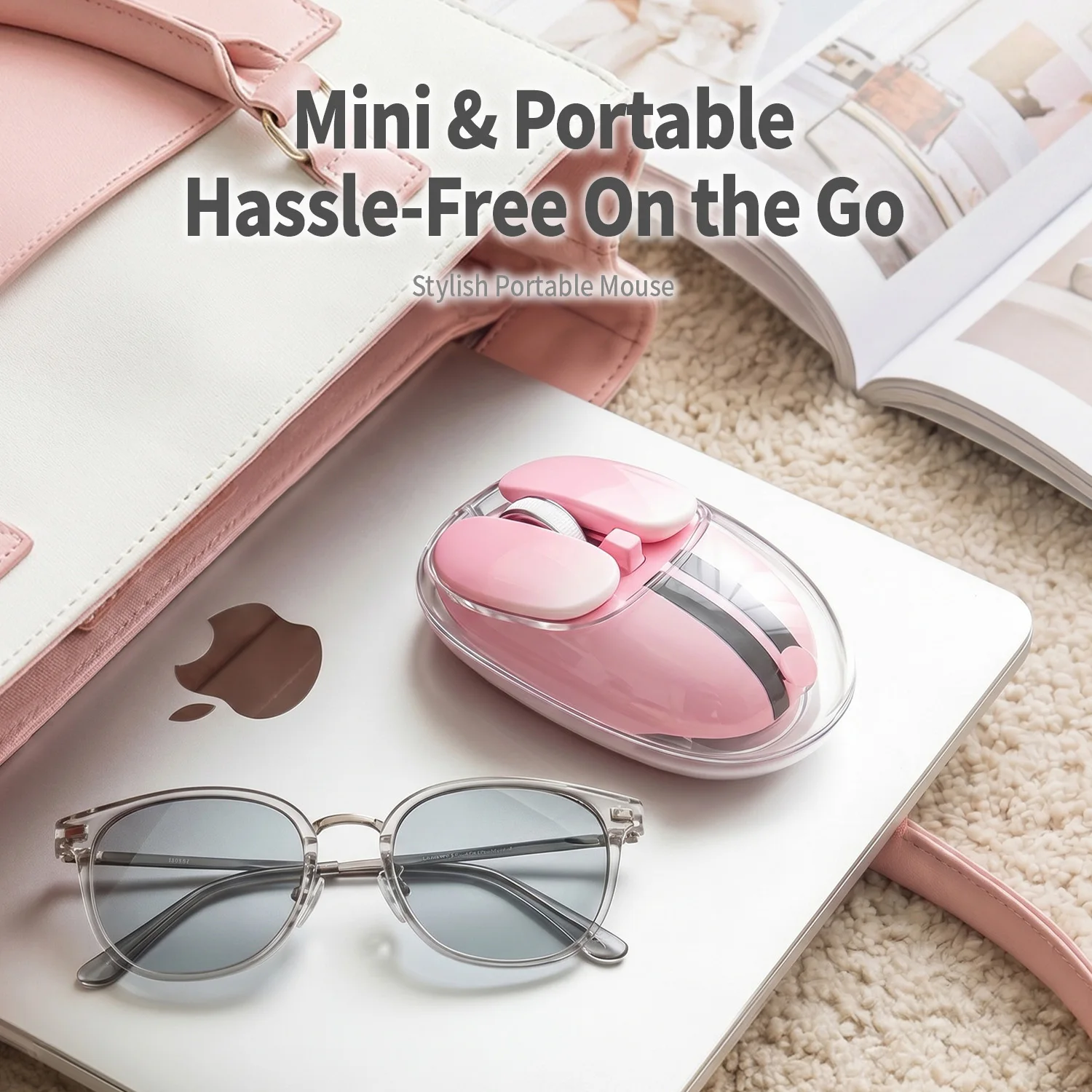 Transparent Gradient Tri-Mode Wireless Mouse - Rechargeable Silent Mouse
