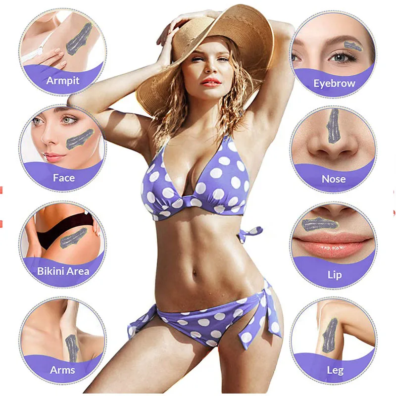 Hot Wax Hair Removal Depilatory Waxing Wax Beads 200g-400g/Bottled for Heater Painless for Body Hairs Removal Beans