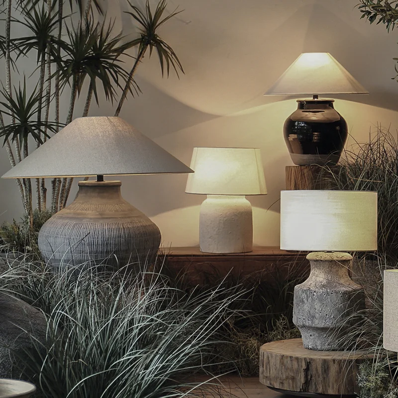 

Ji Ji Kaze Jun handmade pottery abstract table lamp modern art ornaments creative ornaments